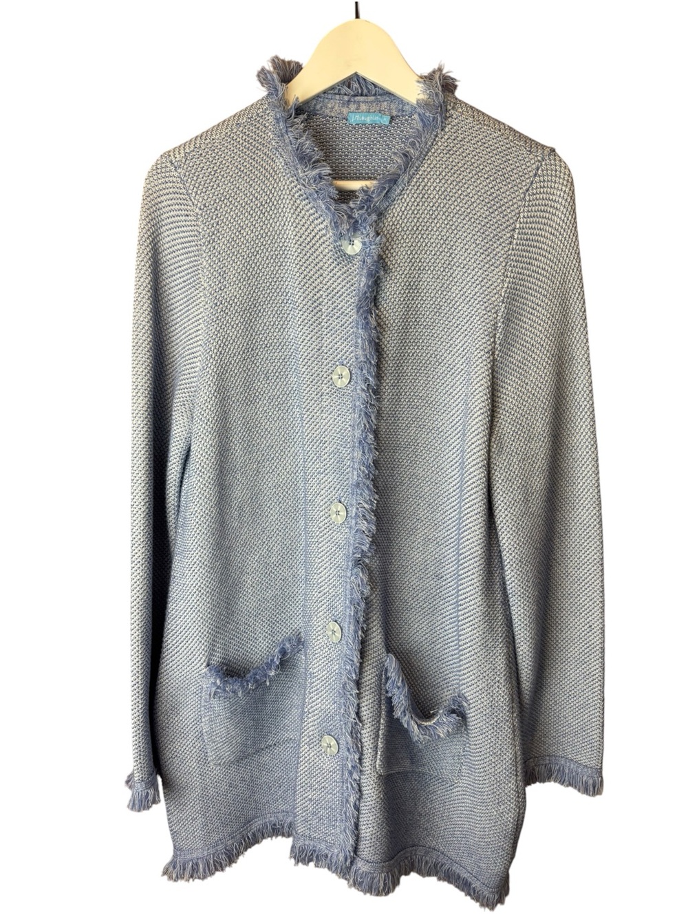 J McLaughlin Sweater Button Up Cardigan Blue M